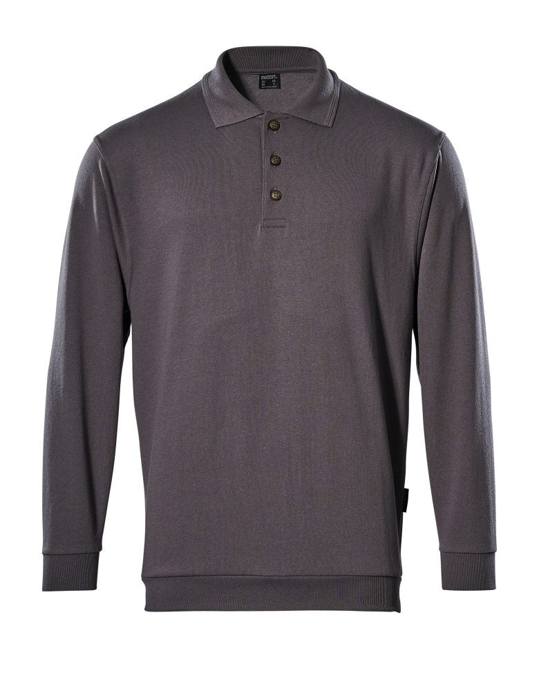 Polosweatshirt 00785 - 888 - antraciet