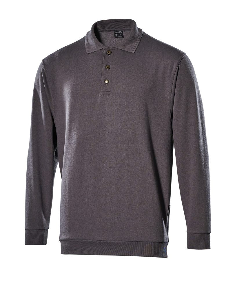 Polosweatshirt 00785 - 888 - antraciet