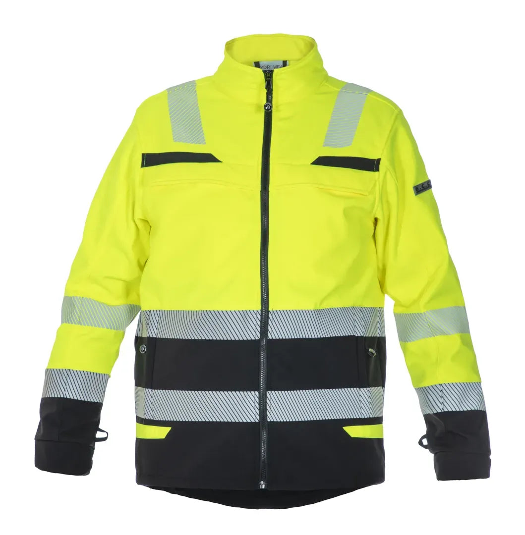 High-Visibility softshell jack Telford - Fluor Geel - Zwart