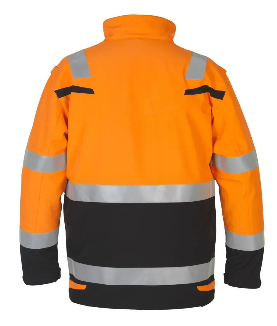 Multinorm softshell jack Menorca - Fluor Oranje - Zwart