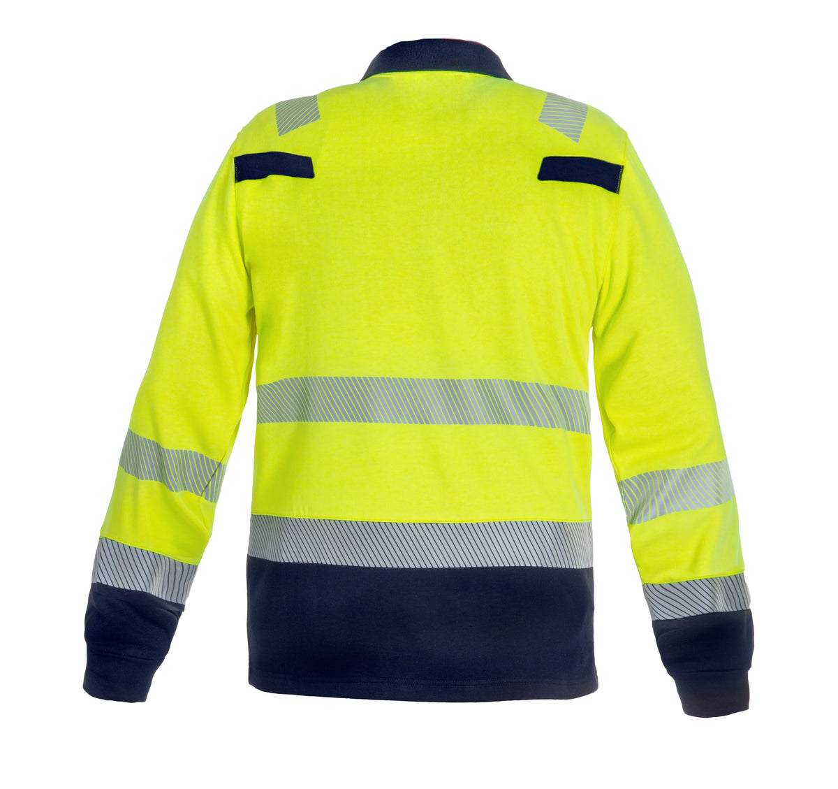 Multinorm sweater Mauritius - Fluor Geel - Marine