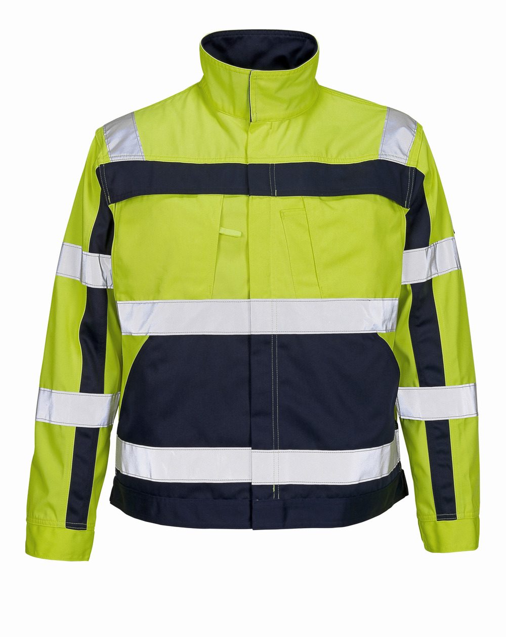 Jas 07109 - 171 - hi-vis geel/marine