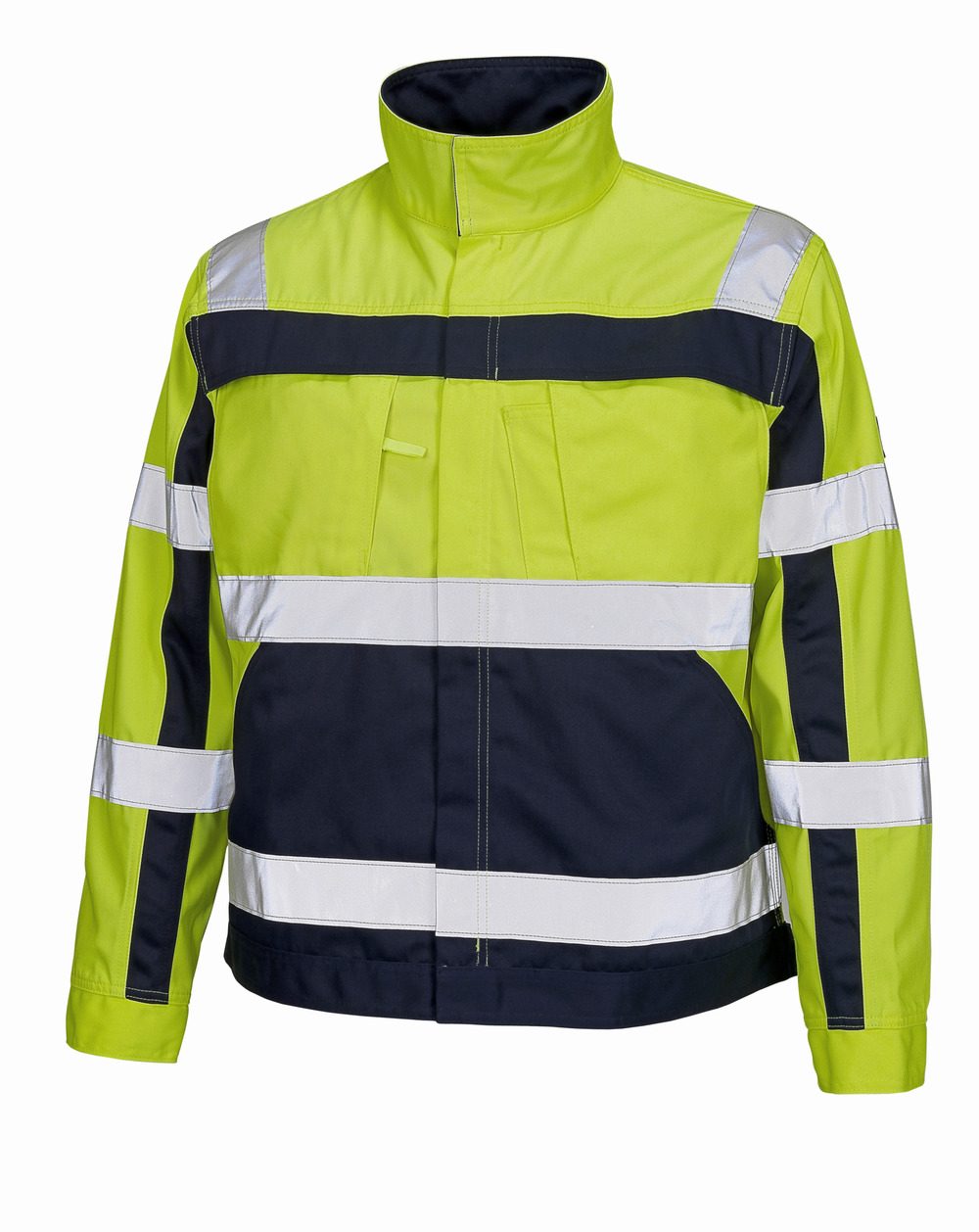 Jas 07109 - 171 - hi-vis geel/marine