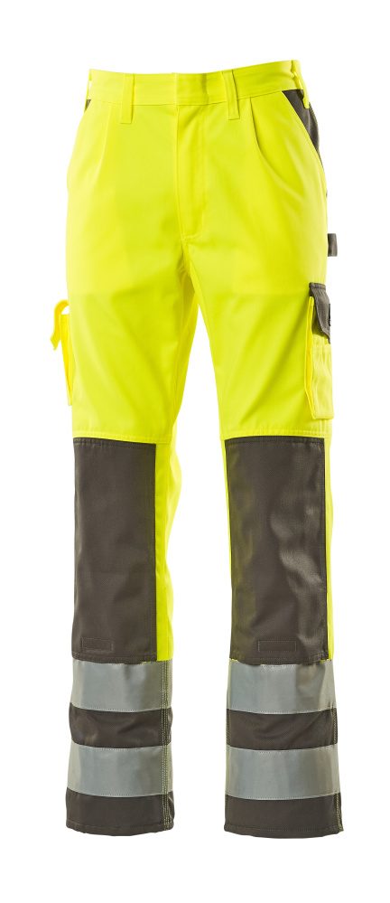Broek met kniezakken 07179 - 17888 - hi-vis geel/antraciet