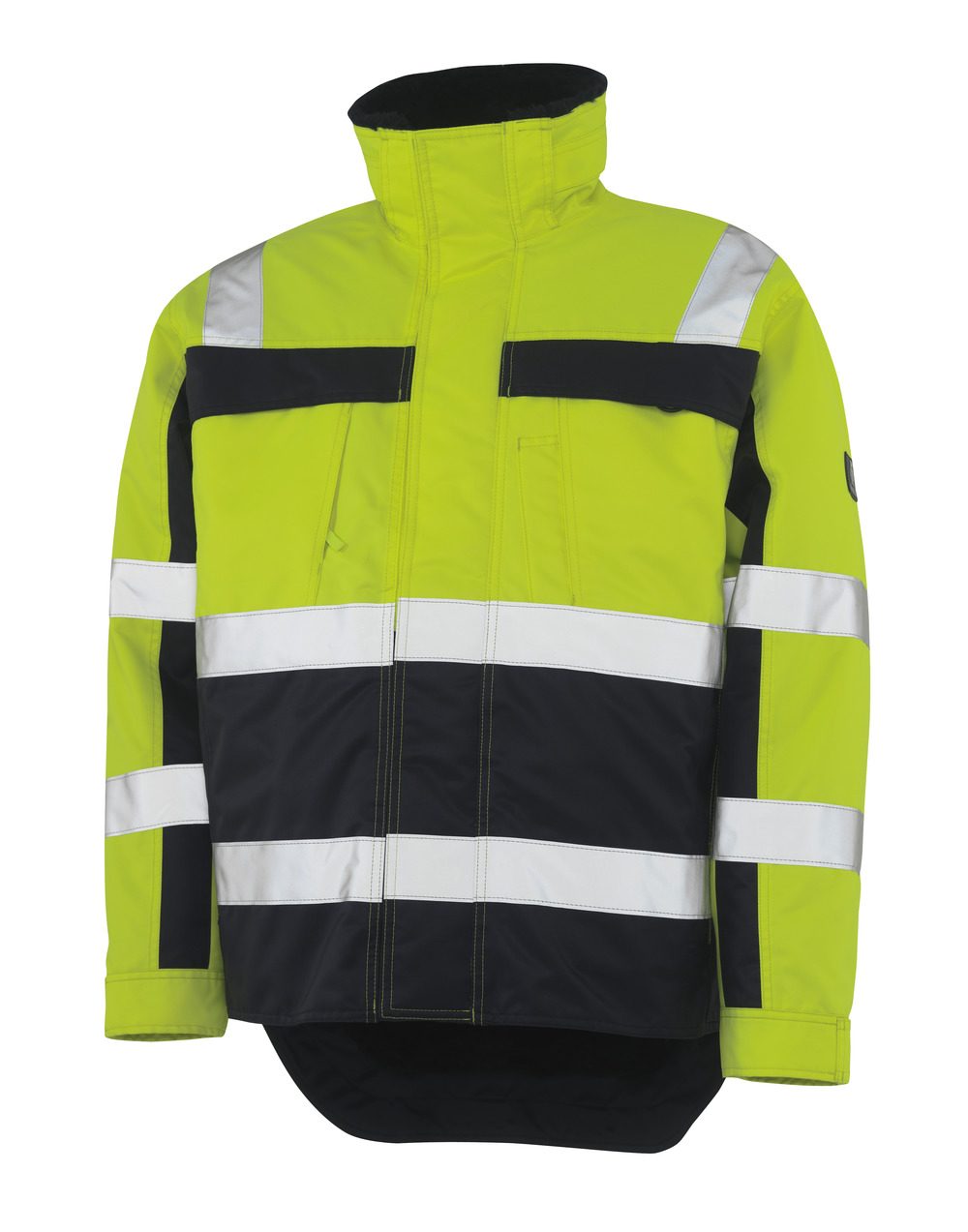 Winterjas 07223 - 171 - hi-vis geel/marine