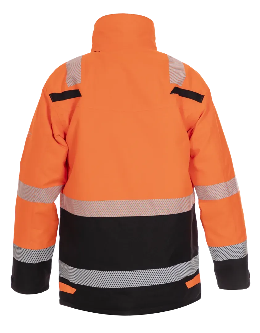 High-Visibility parka Utah - Fluor Oranje - Zwart