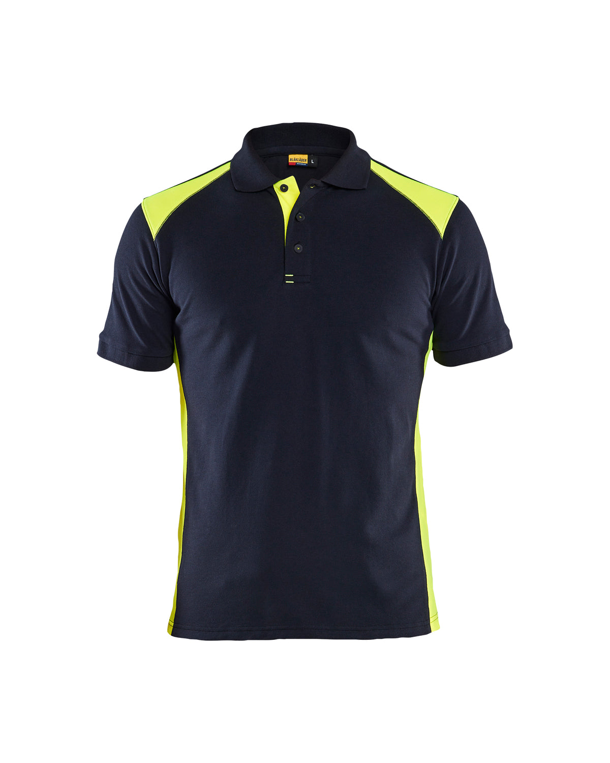 Poloshirt 3324 - Donker marineblauw/High Vis Geel