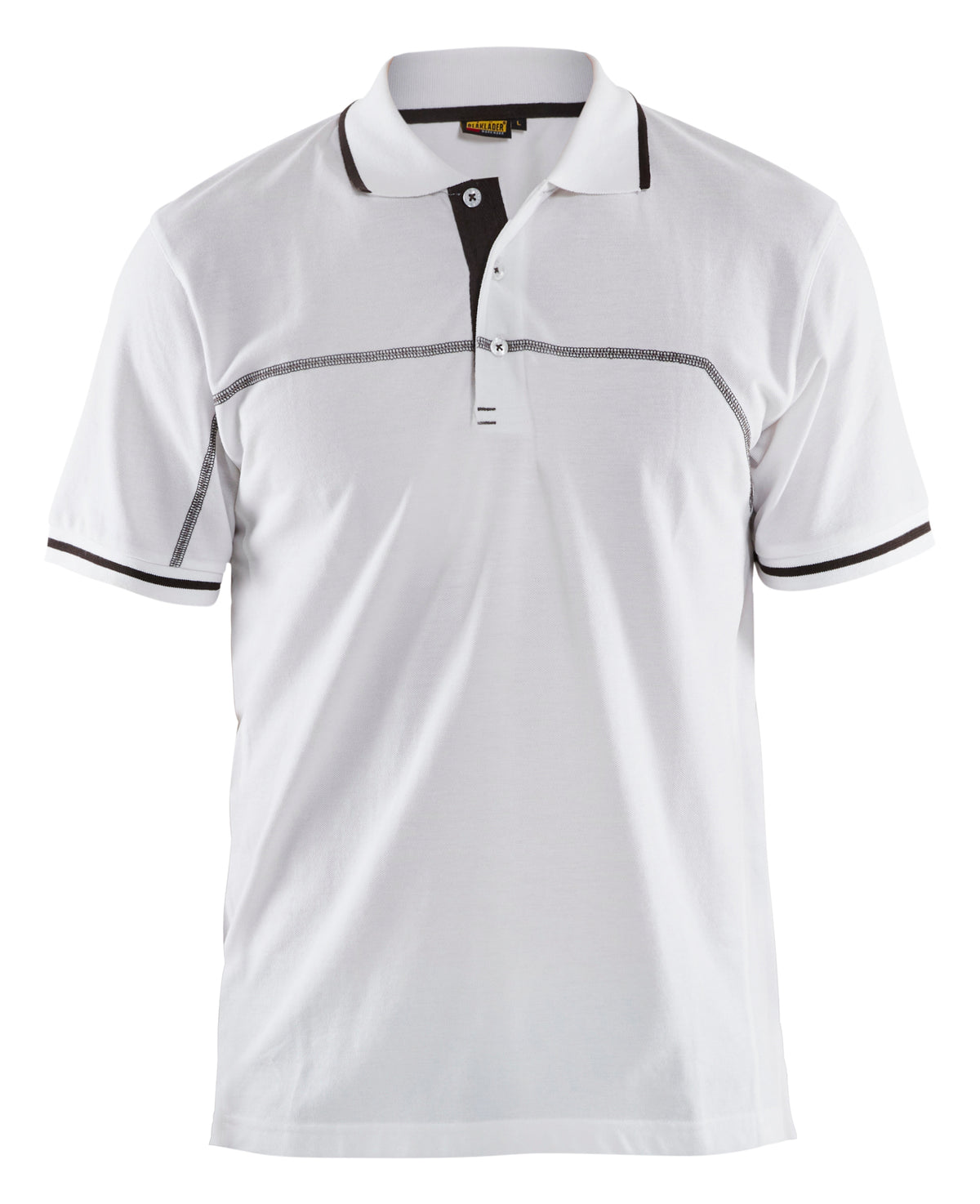 Poloshirt 3389 - Wit/Donkergrijs