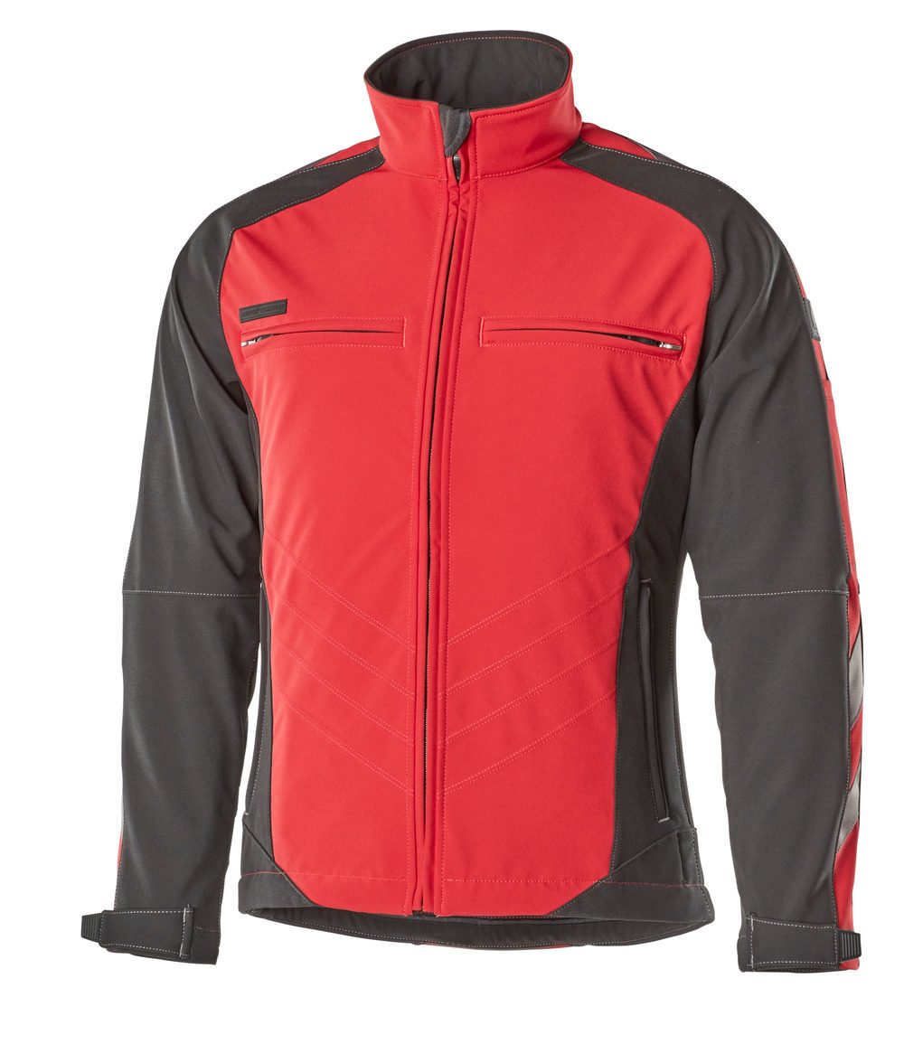 Softshell jas 12002 - 0209 - rood/zwart