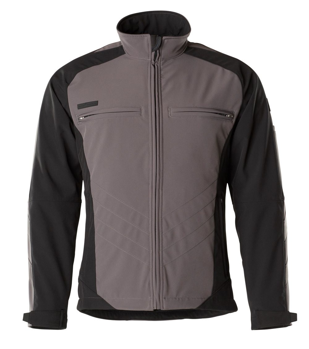 Softshell jas 12002 - 88809 - antraciet/zwart