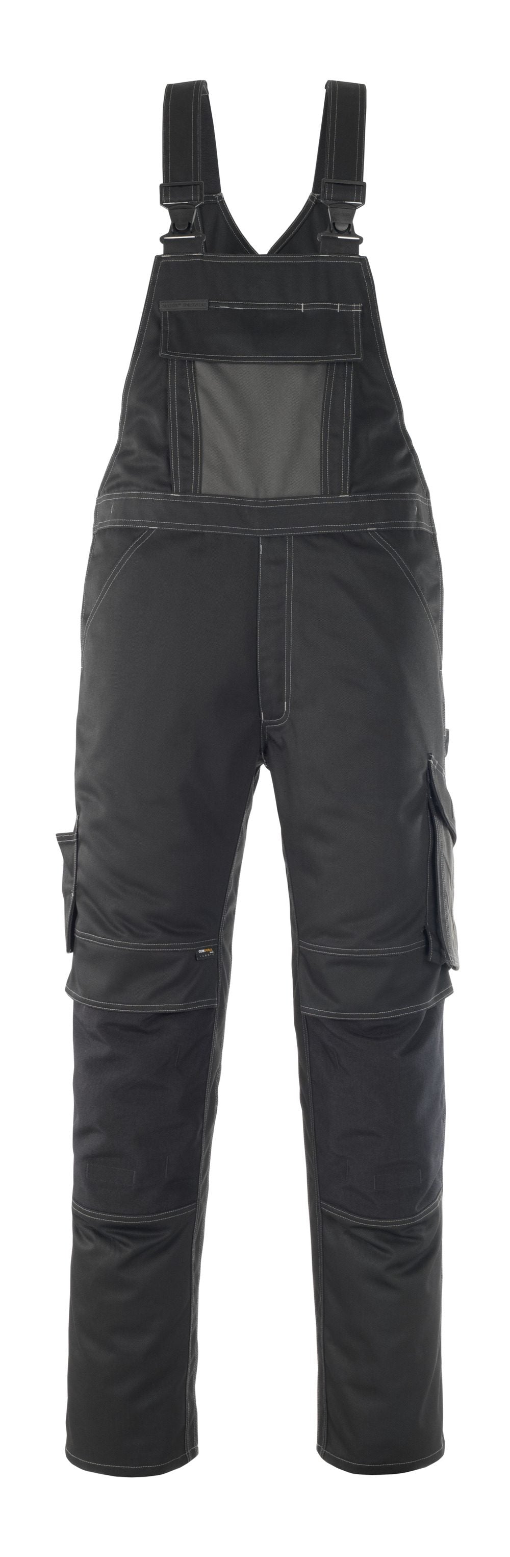 Amerikaanse overall met kniezakken 12069 - 0918 - zwart/donkerantraciet