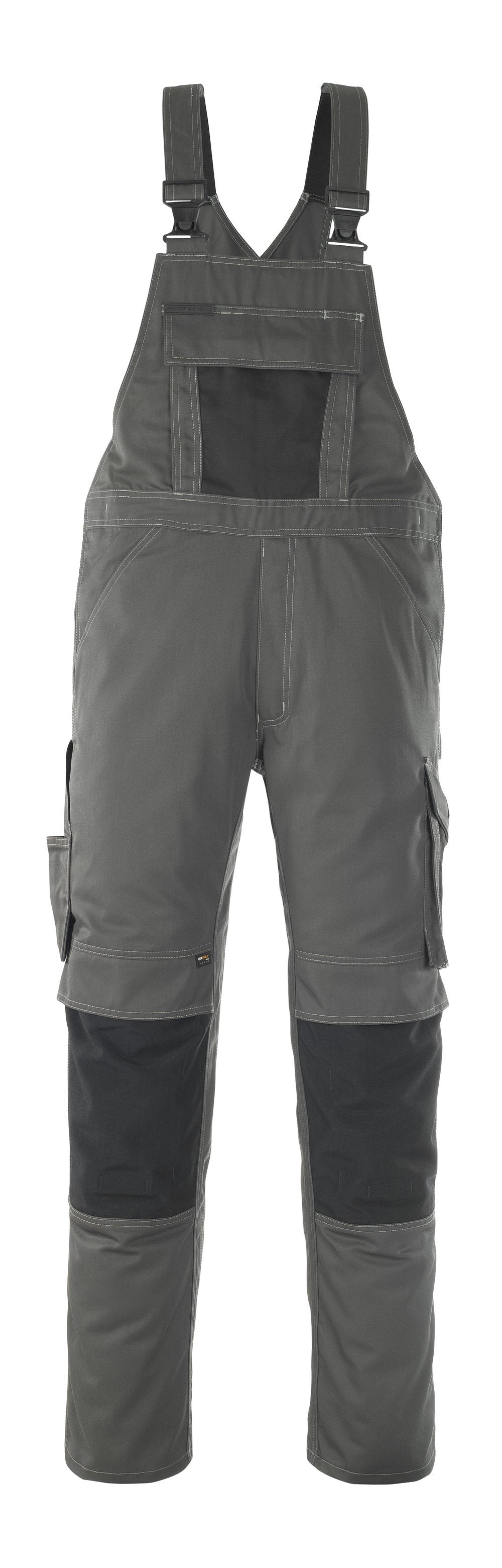 Amerikaanse overall met kniezakken 12069 - 1809 - donkerantraciet/zwart
