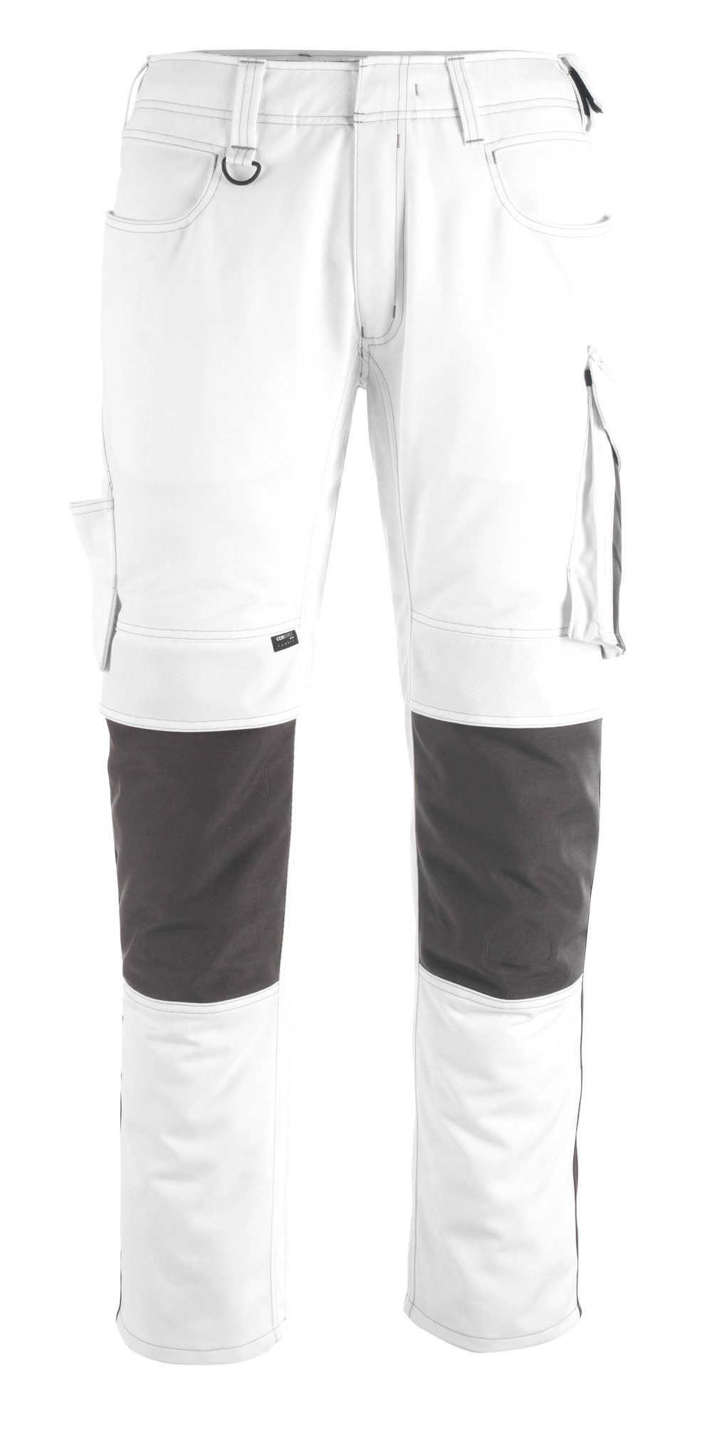 Broek met kniezakken 12179 - 0618 - wit/donkerantraciet