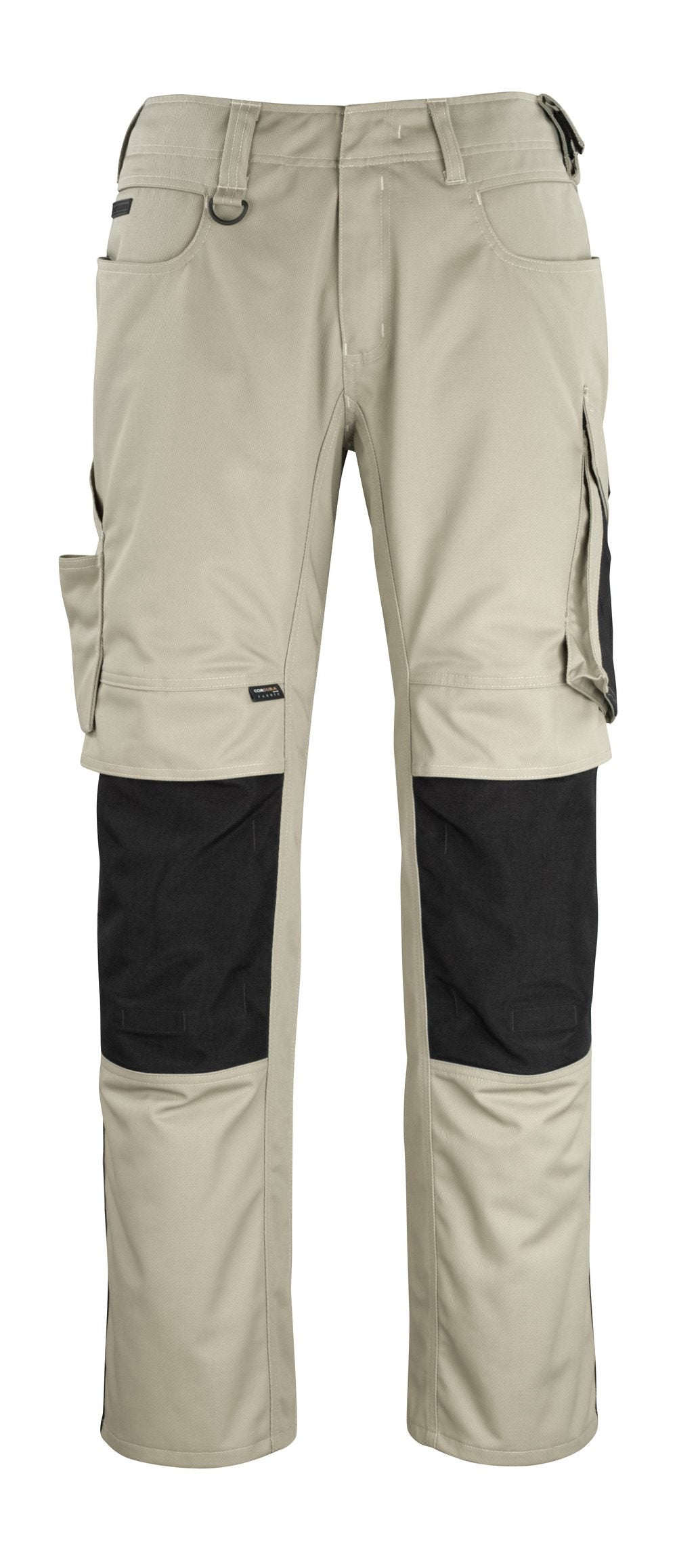 Broek met kniezakken 12179 - 5509 - lichtkhaki/zwart