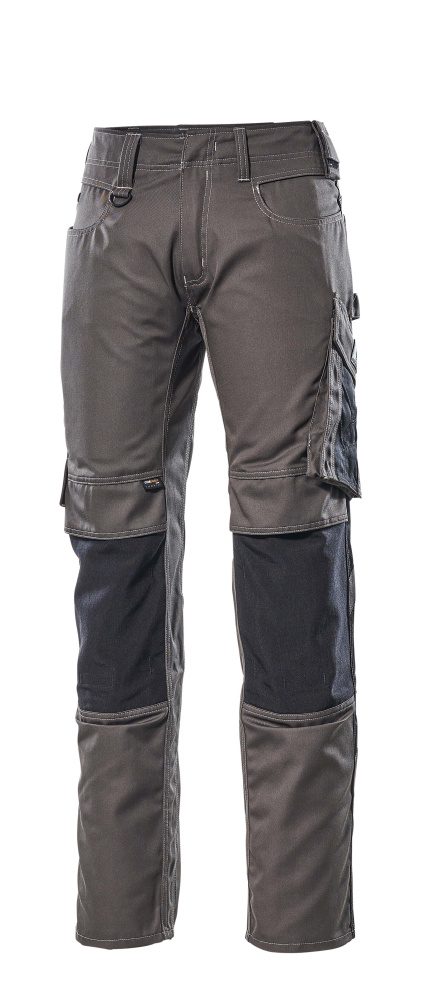 Broek met kniezakken 12679 - 1809 - donkerantraciet/zwart