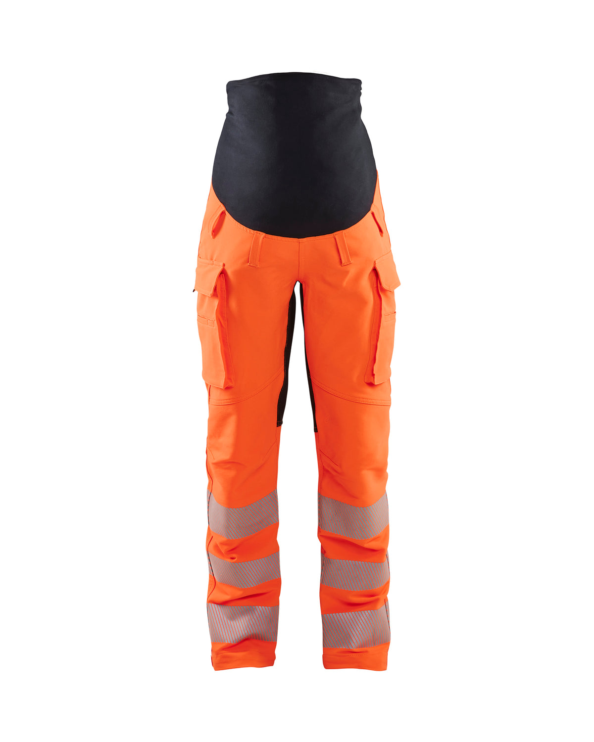 High-Visibility Zwangerschapsbroek Dames 7100 - High Vis Oranje/Zwart