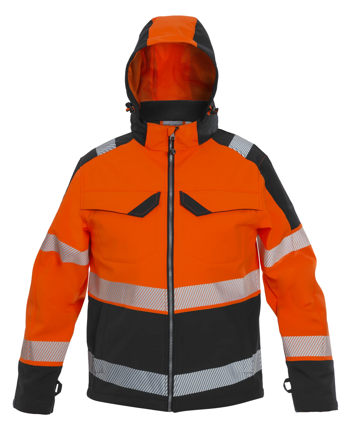 High-Visibility softshell jack Tacoma - Fluor Oranje - Zwart