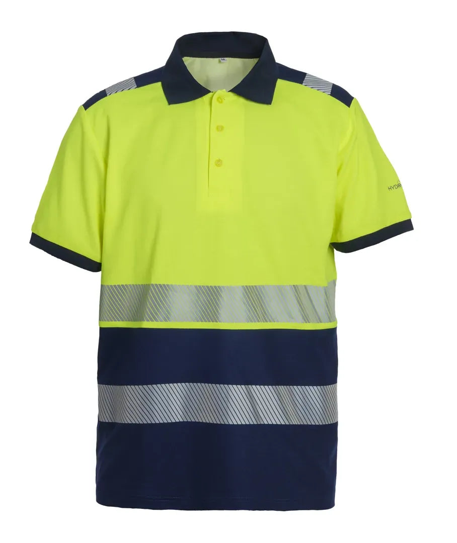 High-Visibility poloshirt RWS Tonga - Fluor Geel - Marine