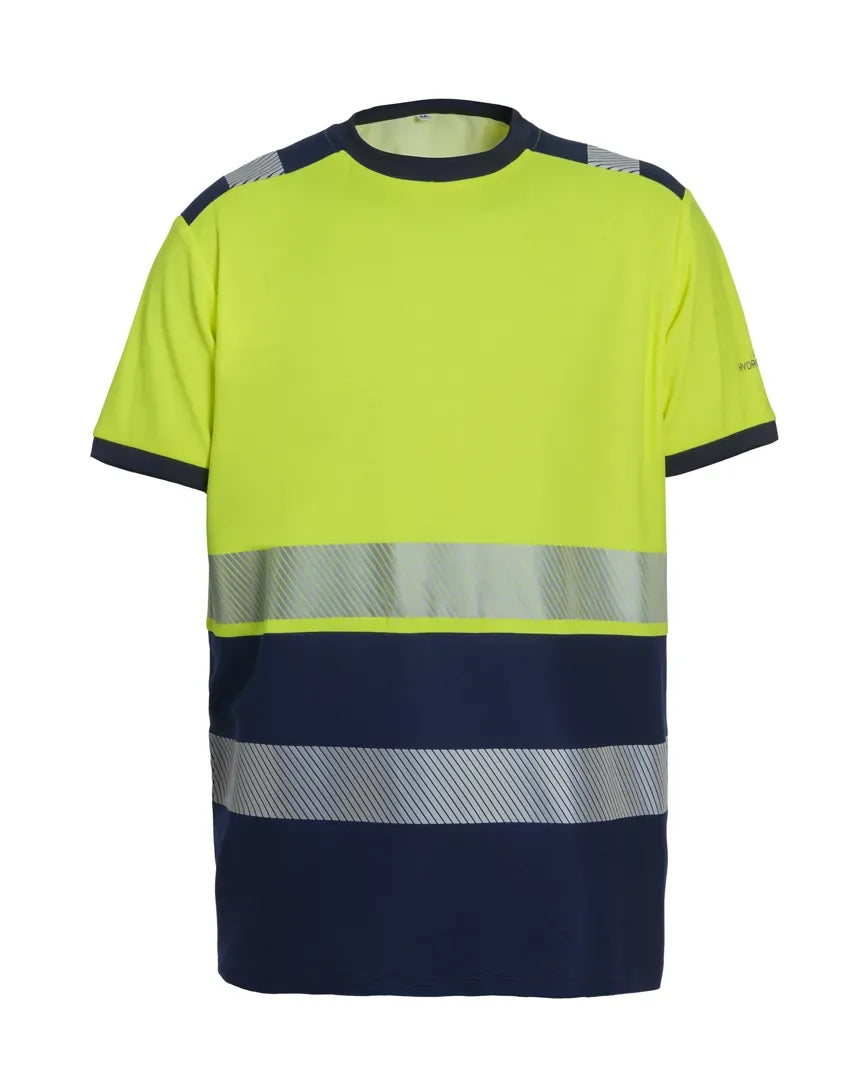 High-Visibility t-shirt Tivoli - Fluor Geel - Marine