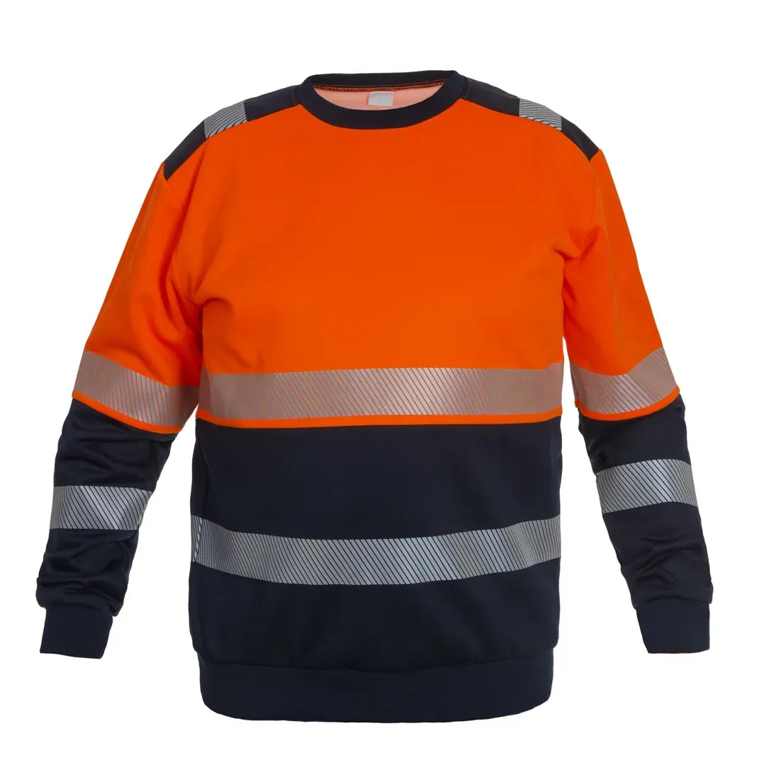 High-Visibility sweater Tucson - Fluor Oranje - Zwart