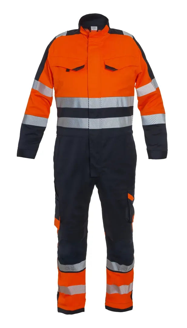 High-Visibility overall Oakham - Marine - Fluor Oranje