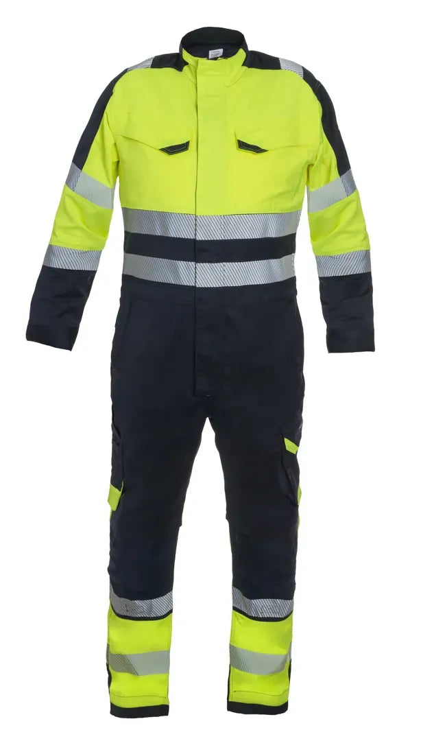 High-Visibility overall Oakham - Marine - Fluor Geel