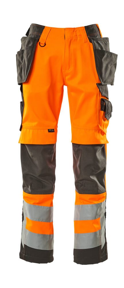 Broek met spijkerzakken 15531 - 1418 - hi-vis oranje/donkerantraciet