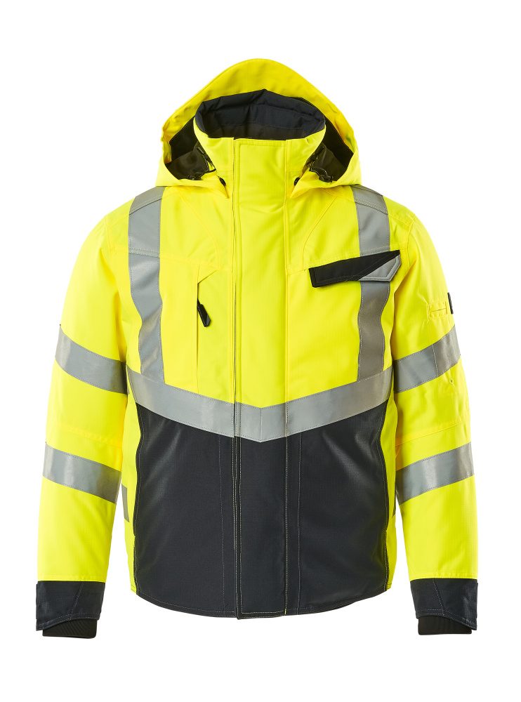 Winterjas 15535 - 17010 - hi-vis geel/donkermarine
