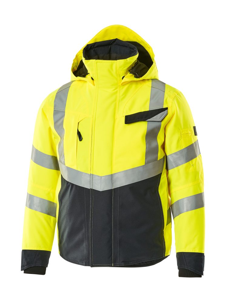 Winterjas 15535 - 17010 - hi-vis geel/donkermarine