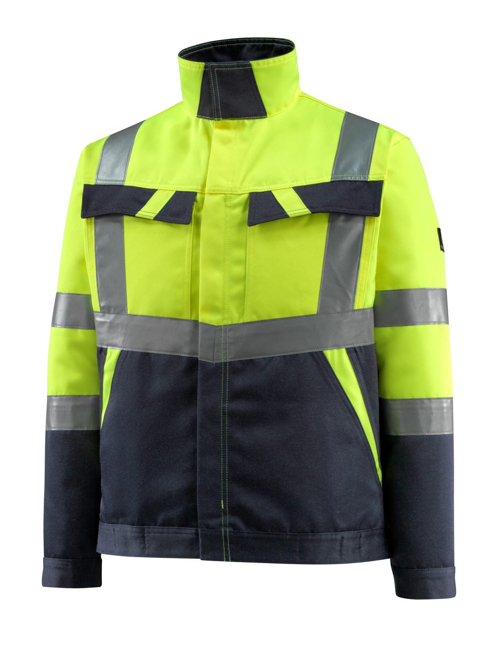 Jas 15909 - 17010 - hi-vis geel/donkermarine