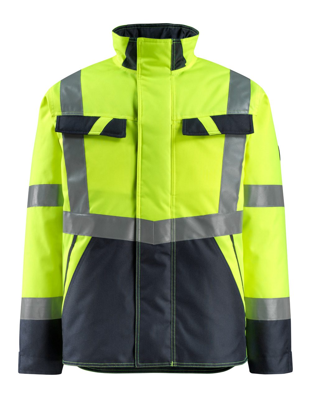 Winterjas 15935 - 17010 - hi-vis geel/donkermarine