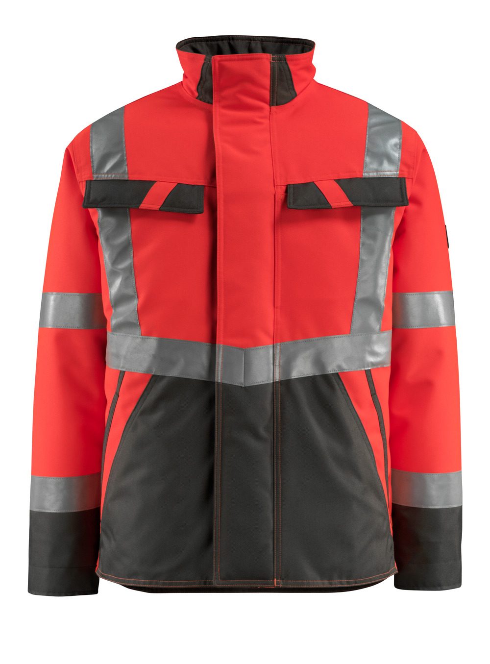 Winterjas 15935 - 22218 - hi-vis rood/donkerantraciet