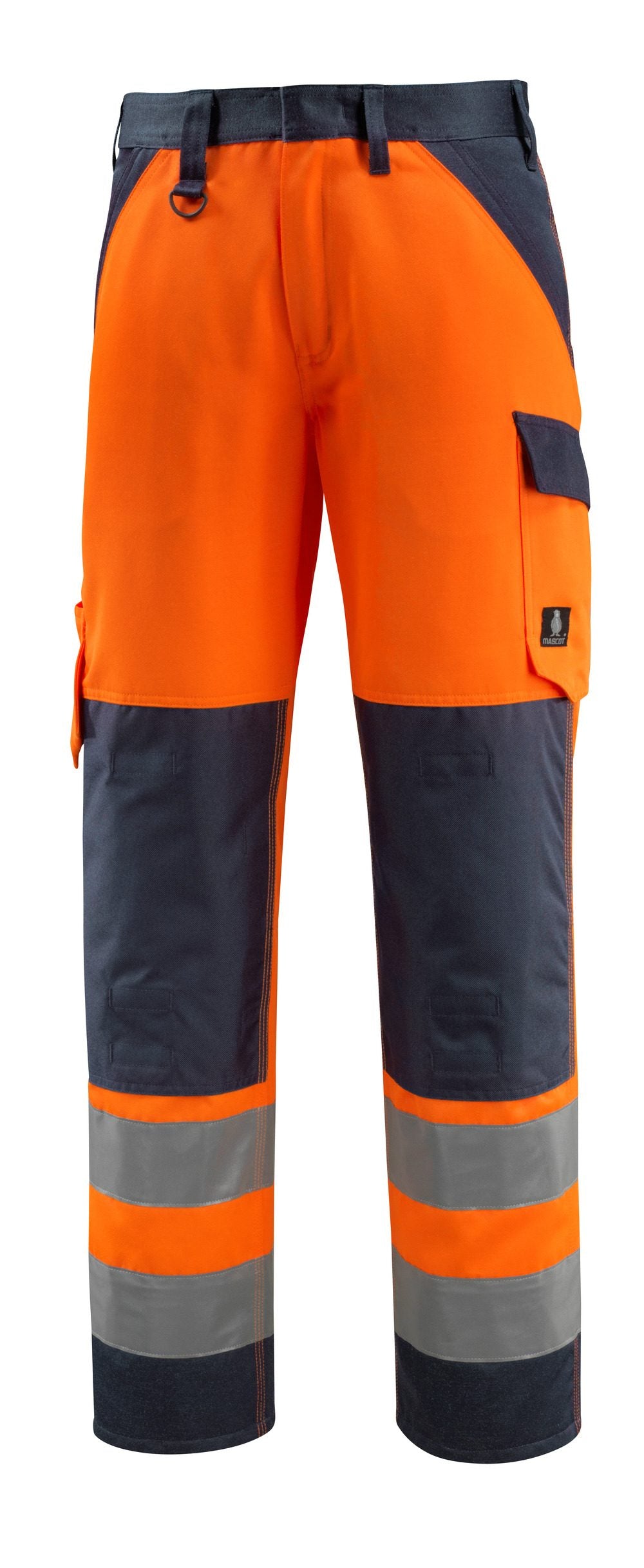 Broek met kniezakken 15979 - 14010 - hi-vis oranje/donkermarine