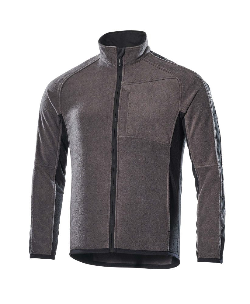 Fleecejack 16003 - 1809 - donkerantraciet/zwart