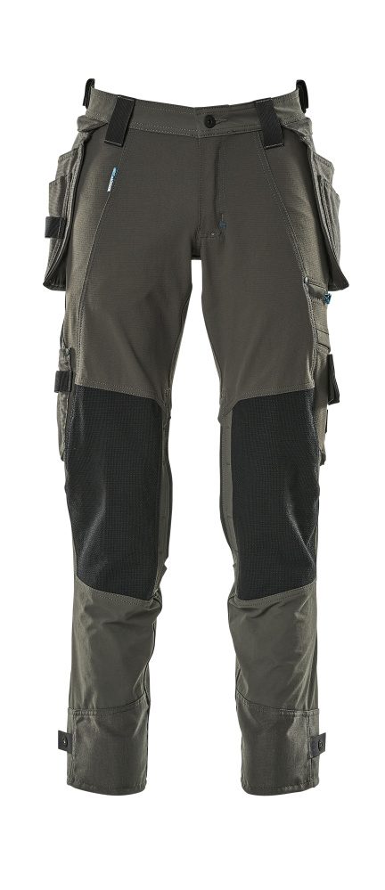 Broek met spijkerzakken 17031 - 18 - donkerantraciet