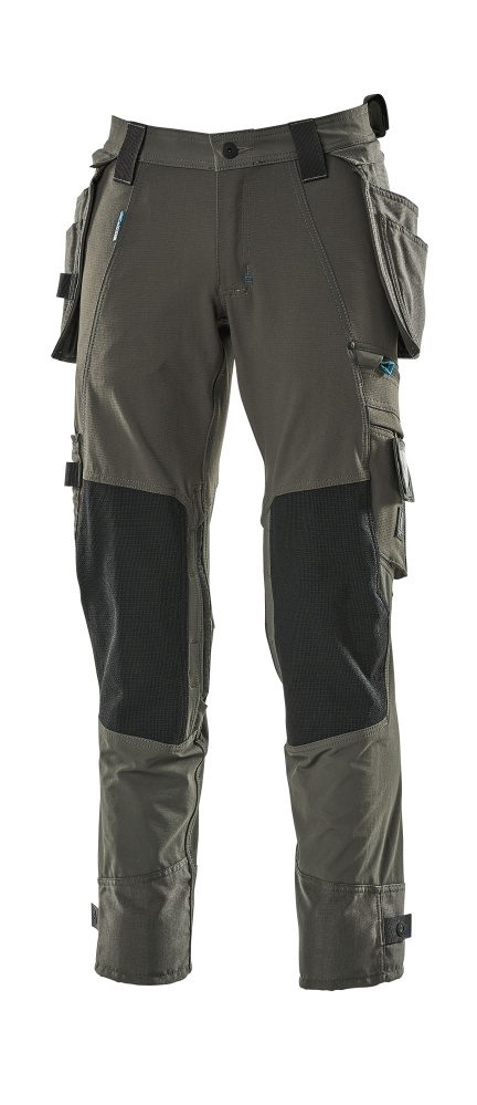 Broek met spijkerzakken 17031 - 18 - donkerantraciet