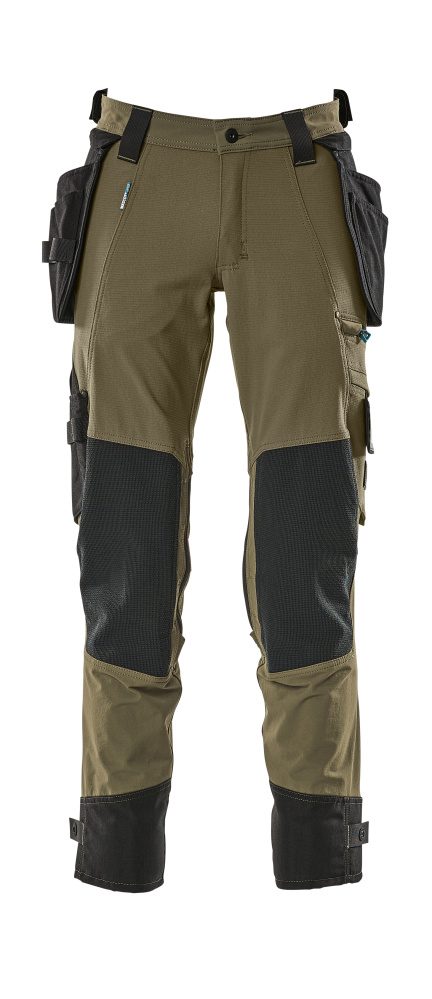 Broek met spijkerzakken 17031 - 33 - mosgroen