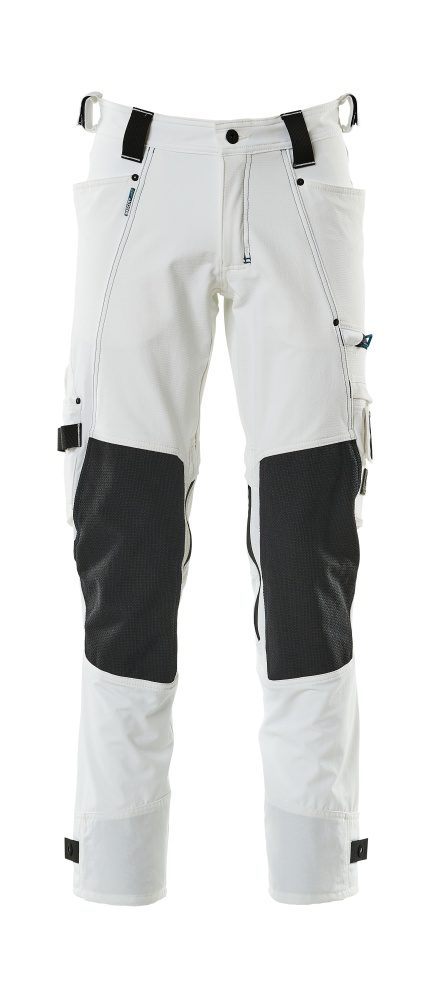 Broek met kniezakken 17079 - 06 - wit