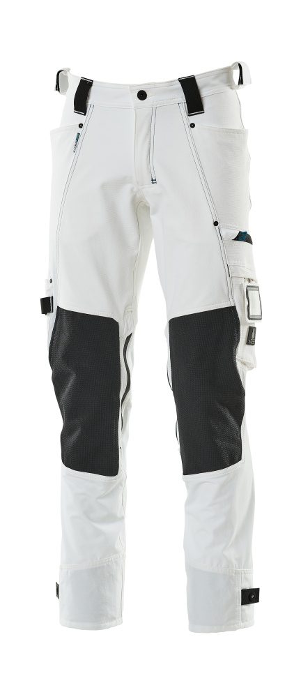 Broek met kniezakken 17079 - 06 - wit