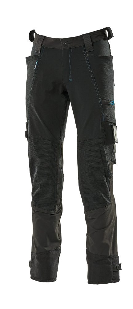 Broek met kniezakken 17079 - 09 - zwart