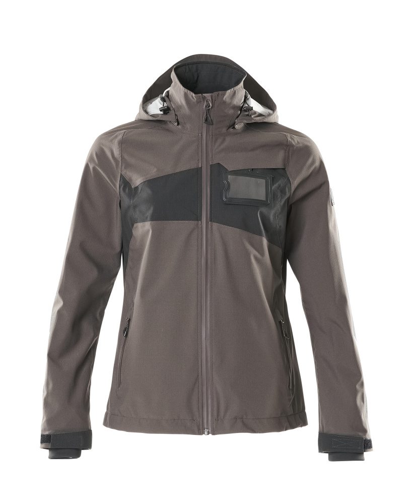 Shelljas met capuchon Accelerate Dames 18011 - 1809 - donkerantraciet/zwart