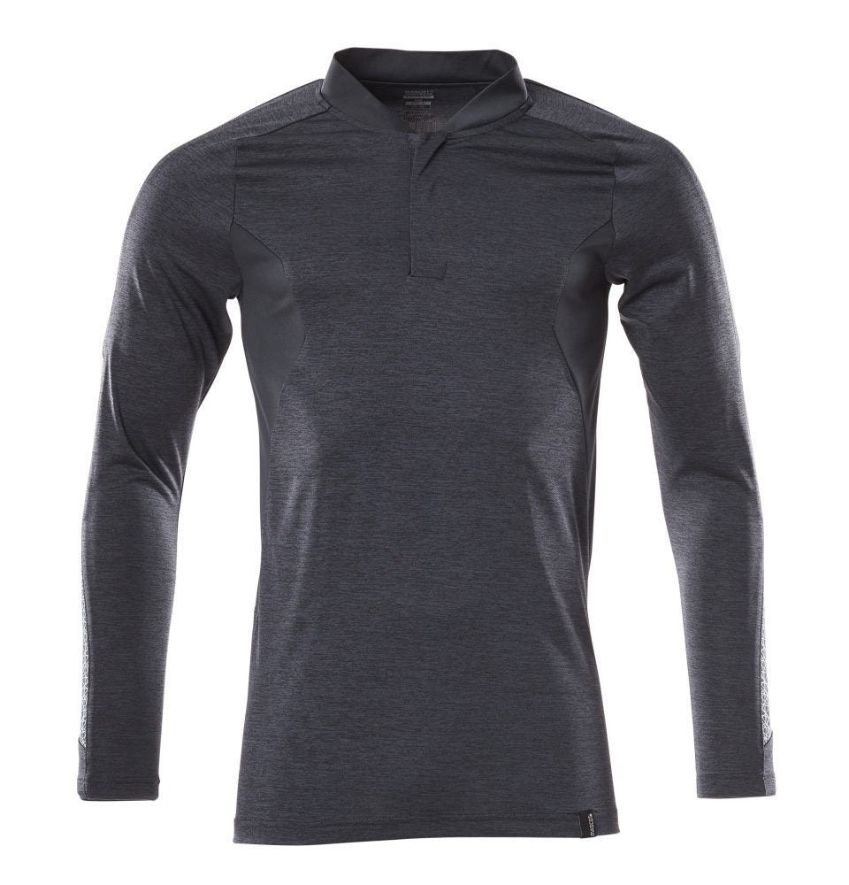 Poloshirt lange mouwen 18081 - 010 - donkermarine-gemêleerd
