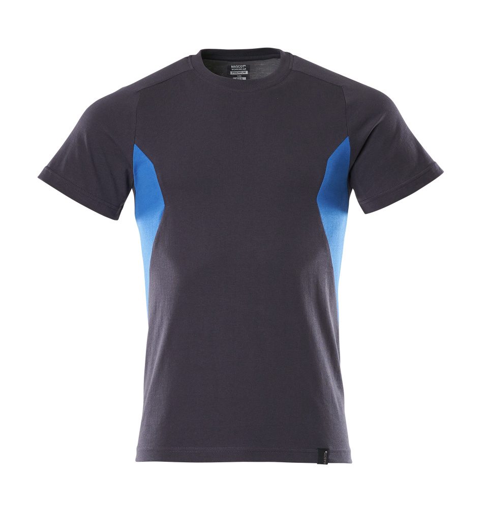 T-shirt 18082 - 01091 - donkermarine/helder blauw