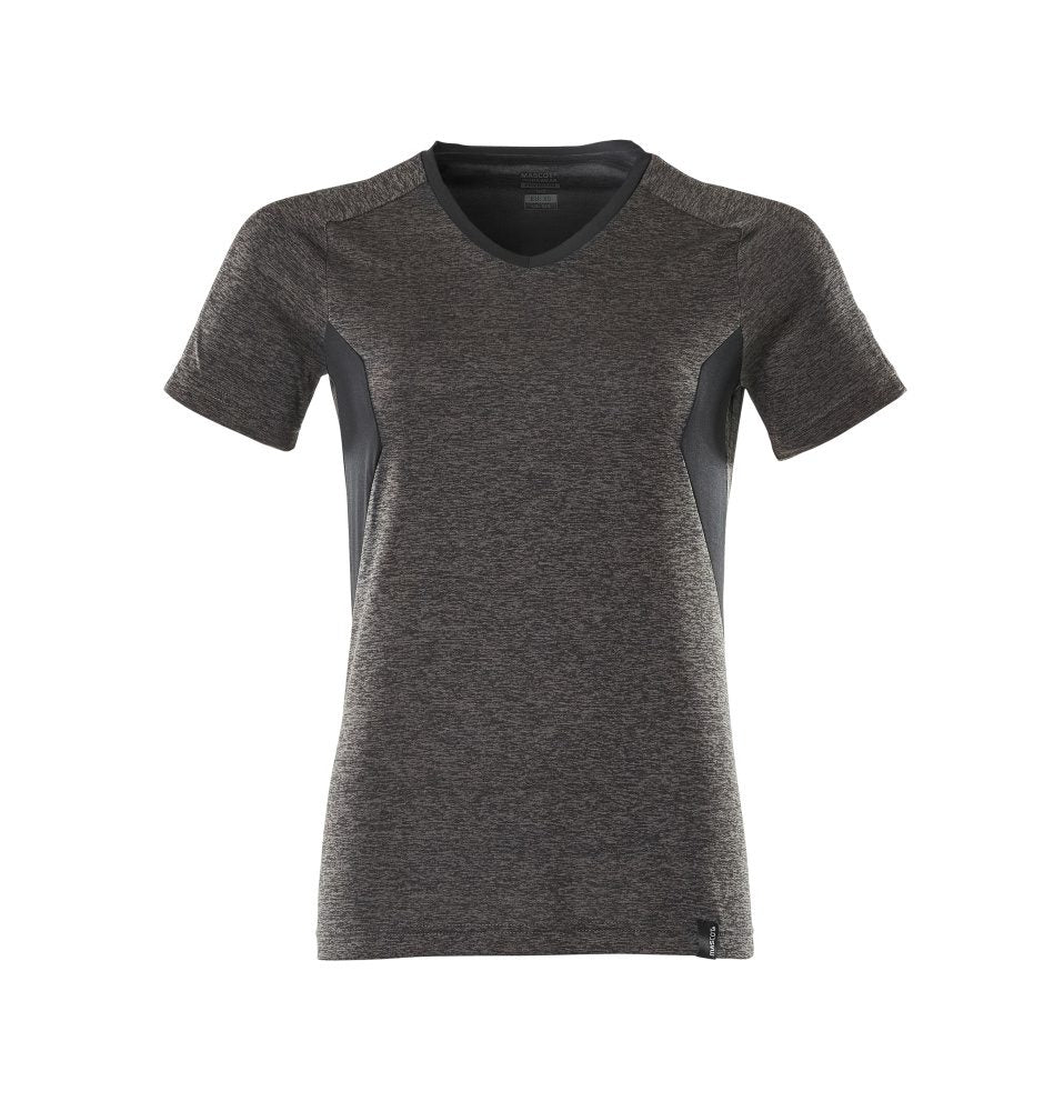 T-shirt Dames 18092 - 1809 - donkerantraciet-gemêleerd/zwart