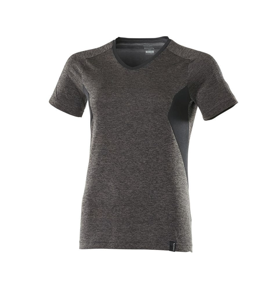 T-shirt Dames 18092 - 1809 - donkerantraciet-gemêleerd/zwart