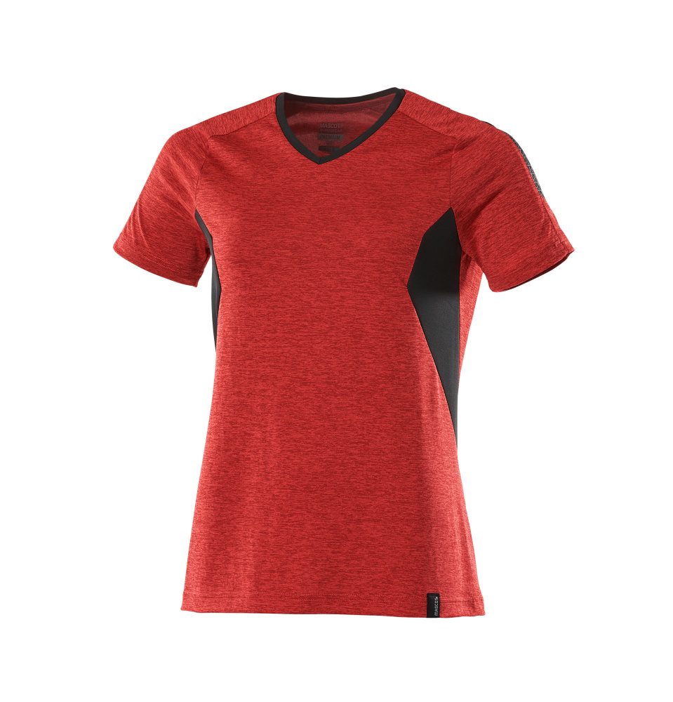 T-shirt Dames 18092 - 20209 - signaalrood/zwart