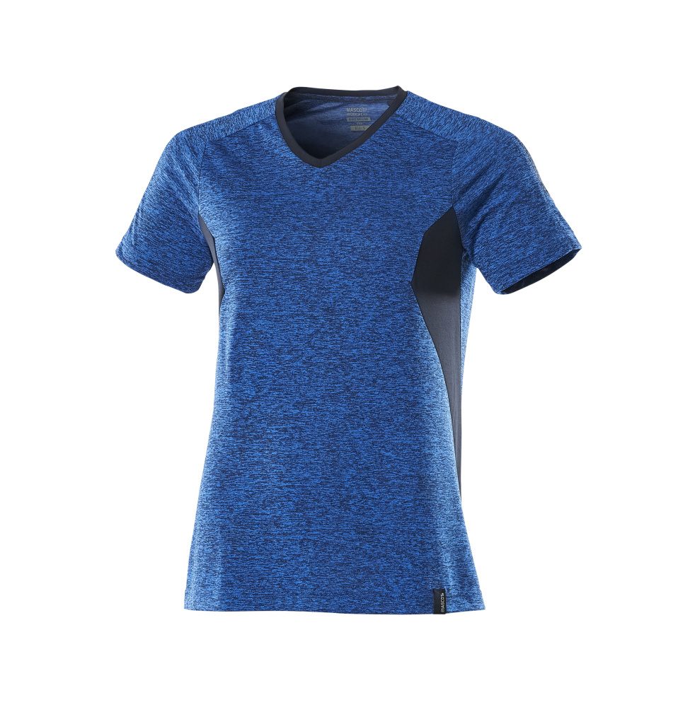 T-shirt Dames 18092 - 91010 - helder blauw-gemêleerd/donkermarine