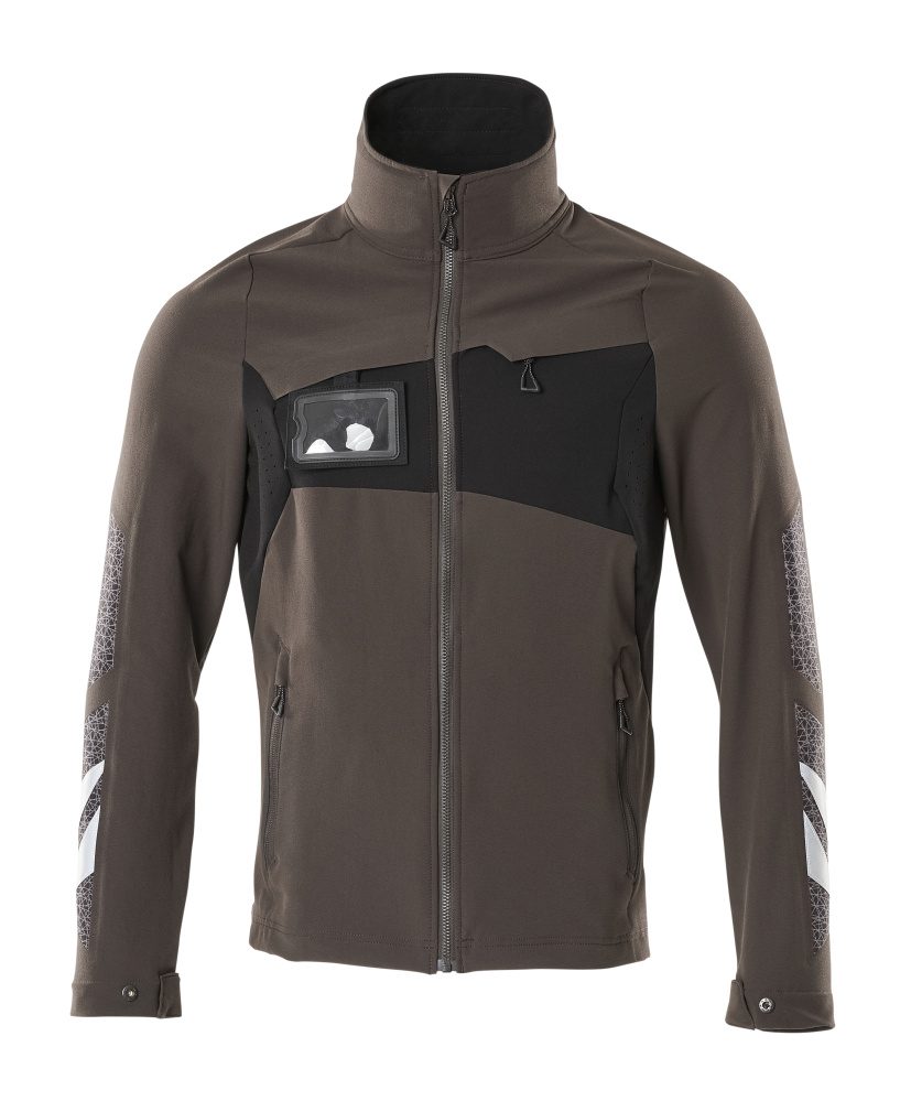 Shell jas 18101 - 1809 - donkerantraciet/zwart