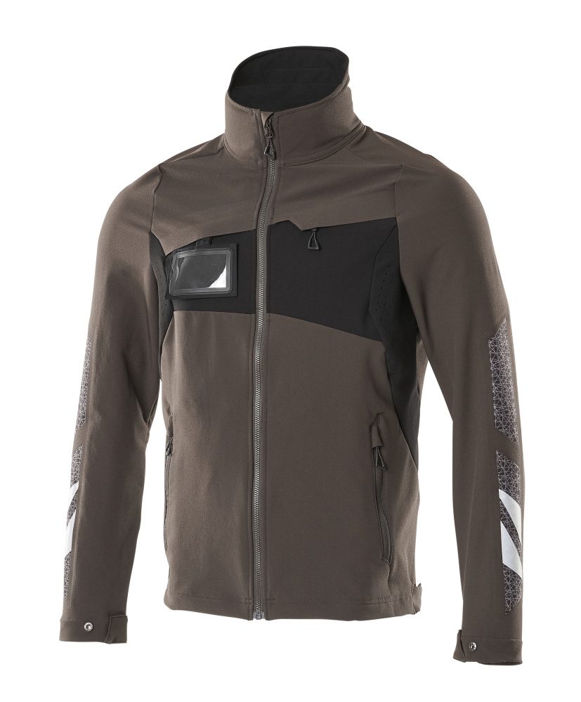 Shell jas 18101 - 1809 - donkerantraciet/zwart