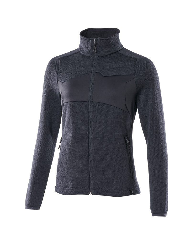 Gebreide trui met rits Accelerate Dames 18155 - 010 - donkermarine